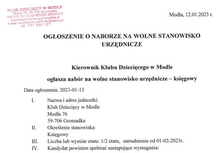 Zobacz szczegóły ogłoszenia - plik PDF