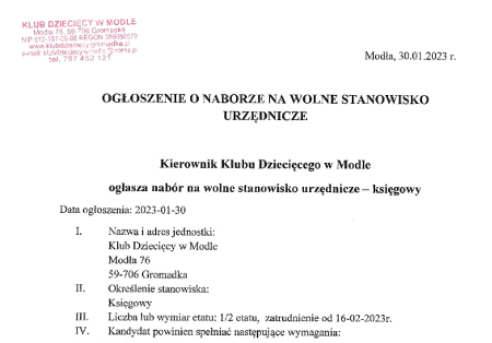 Link- treść ogłoszenia, format PDF