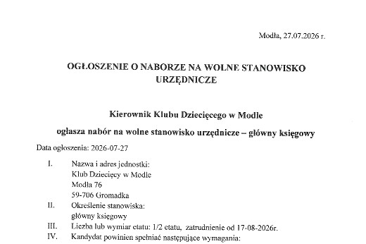 ogloszenie o naborze glowny ksiegowy